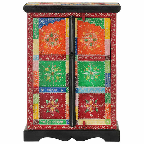 Vidaxl kast handgeschilderd met deuren 53x30x75 cm massief mangohout