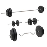 VidaXL Hantelset mit Gewichten 90 kg