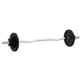 VidaXL Hantel mit Gewichten 60 kg aus Gusseisen und verchromtem Stahl