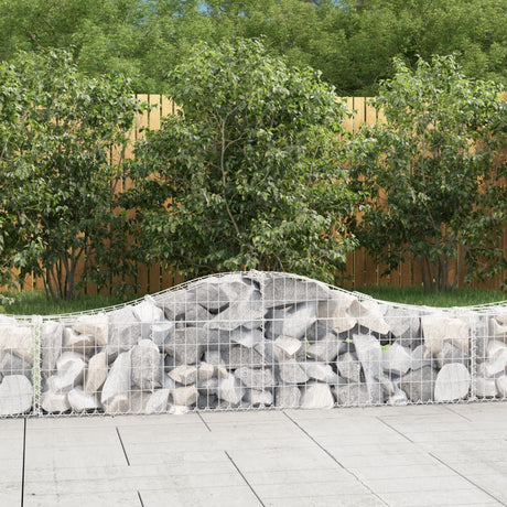 Vidaxx Gabionen 2 Stück gebogen 200x30x40 60 cm verzinktes Eisen