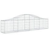 VidaXL Gabionen 7 Stück gebogen 200x30x40 60 cm verzinktes Eisen