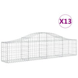 Vidaxl Schans Körbe 13 ST Gewölbe 200x30x40 60 cm verzinktes Eisen