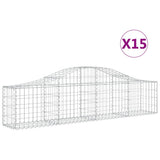Vidaxl Schans Körbe 15 St. Gewölbe 200x30x40 60 cm verzinktes Eisen