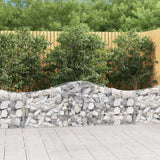 VidaXL Gabionen 2 Stück gebogen 200x30x60 80 cm verzinktes Eisen