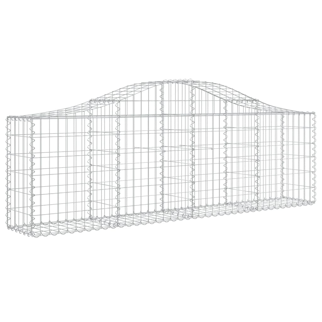 VidaXL Gabionen 3 Stück gebogen 200x30x60 80 cm verzinktes Eisen
