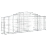 VidaXL Gabionen 3 Stück gebogen 200x30x60 80 cm verzinktes Eisen