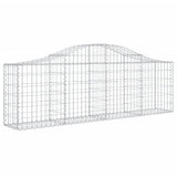 VidaXL Gabionen 6 Stück gebogen 200x30x60 80 cm verzinktes Eisen