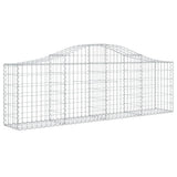 VidaXL Gabionen 7 Stück gebogen 200x30x60 80 cm verzinktes Eisen