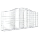 VidaXL Gabionen 6 Stück gebogen 200x30x80 100 cm verzinktes Eisen