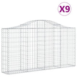 Vidaxl Schans Körbe 9 ST Gewölbe 200x30x100 120 cm Eisen