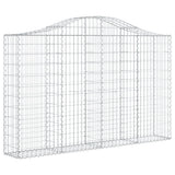 VidaXL Gabionen 4 Stück gebogen 200x30x120 140 cm Eisen