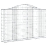 VidaXL Gabionen 10 Stück gebogen 200x30x120 140 cm Eisen