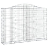 VidaXL Gabionen 8 Stück gebogen 200x30x140 160 cm Eisen