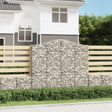 VidaXL Gabionen 2 Stück gebogen 200x30x180 200 cm Eisen