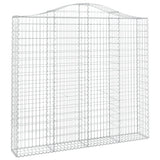 VidaXL Gabionen 4 Stück gebogen 200x30x180 200 cm Eisen