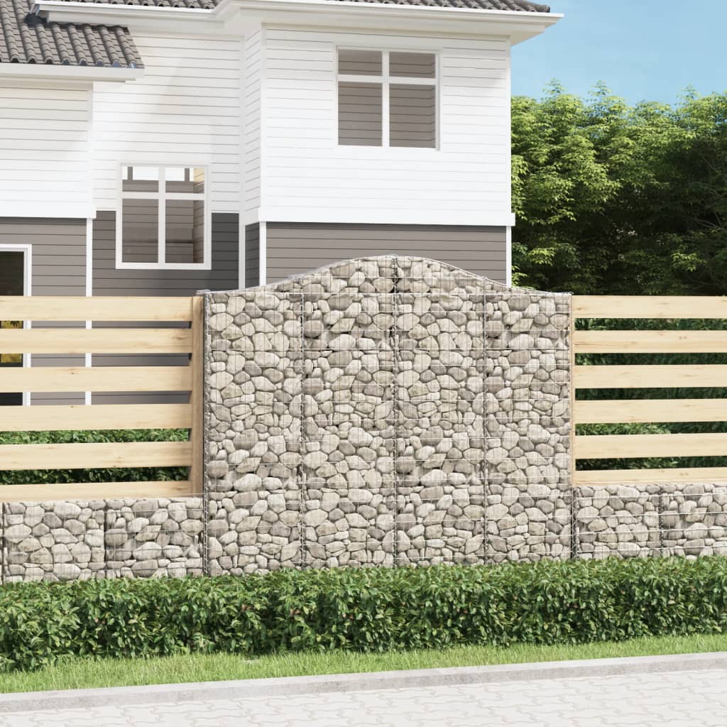 VidaXL Gabionen 4 Stück gebogen 200x30x180 200 cm Eisen