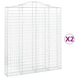 Vidaxl Schans Körbe 2 ST Gewölbe 200x30x220 240 cm Eisen