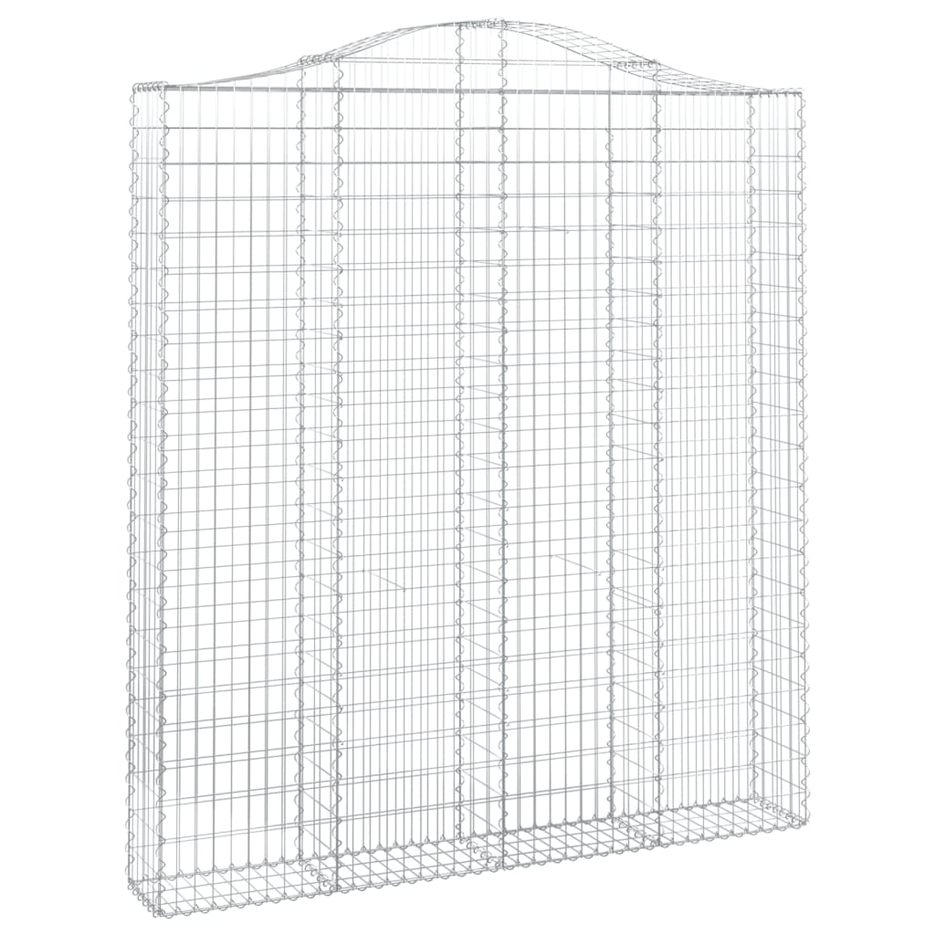 VidaXL Gabionen 3 Stück gebogen 200x30x220 240 cm Eisen