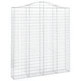 VidaXL Gabionen 3 Stück gebogen 200x30x220 240 cm Eisen