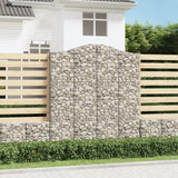 VidaXL Gabionen 3 Stück gebogen 200x30x220 240 cm Eisen