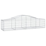 VidaXL Gabionen 2 Stück gebogen 200x50x40 60 cm verzinktes Eisen
