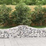 VidaXL Gabionen 2 Stück gebogen 200x50x40 60 cm verzinktes Eisen