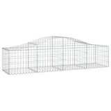 VidaXL Gabionen 10 Stück gebogen 200x50x40 60 cm verzinktes Eisen