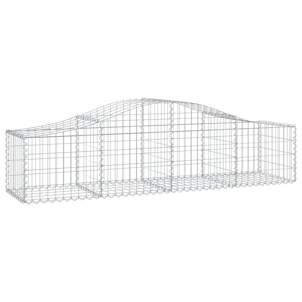 VidaXL Gabionen 12 Stück gebogen 200x50x40 60 cm verzinktes Eisen