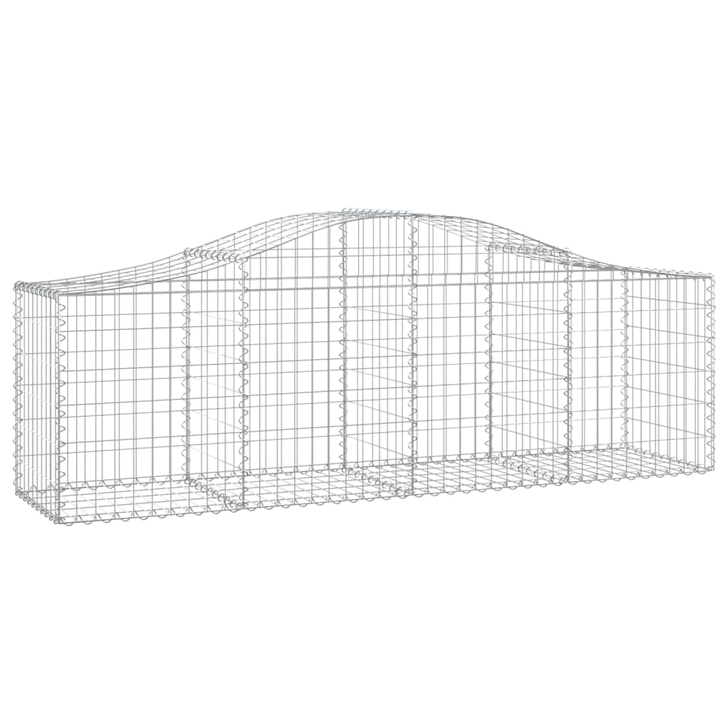 VidaXL Gabionen 4 Stück gebogen 200x50x60 80 cm verzinktes Eisen