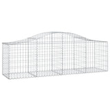 VidaXL Gabionen 4 Stück gebogen 200x50x60 80 cm verzinktes Eisen
