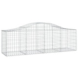 VidaXL Gabionen 8 Stück gebogen 200x50x60 80 cm verzinktes Eisen