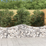 VidaXL Gabionen 8 Stück gebogen 200x50x60 80 cm verzinktes Eisen