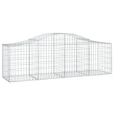VidaXL Gabionen 9 Stück gebogen 200x50x60 80 cm verzinktes Eisen