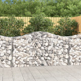 VidaXL Gabionen 2 Stück gebogen 200x50x100 120 cm Eisen