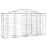 VidaXL Gabionen 4 Stück gebogen 200x50x100 120 cm Eisen