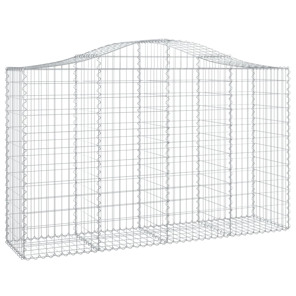 VidaXL Gabionen 6 Stück gebogen 200x50x120 140 cm Eisen