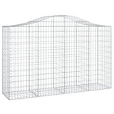 VidaXL Gabionen 8 Stück gebogen 200x50x120 140 cm Eisen