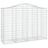 VidaXL Gabionen 7 Stk. gebogen 200x50x140 160 cm Eisen