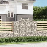 VidaXL Gabionen 9 Stück gebogen 200x50x160 180 cm Eisen