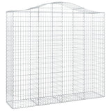 VidaXL Gabionen 5 Stück gebogen 200x50x180 200 cm Eisen