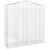 VidaXL Gabionen 3 Stück gebogen 200x50x200 220 cm Eisen