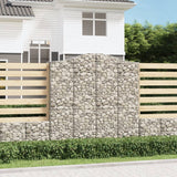 VidaXL Gabionen 3 Stück gebogen 200x50x200 220 cm Eisen