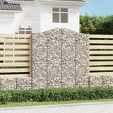 VidaXL Gabionen 2 Stück gebogen 200x50x220 240 cm Eisen