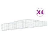 VidaXL Gabionen 4 Stück gebogen 400x30x40 60 cm Eisen