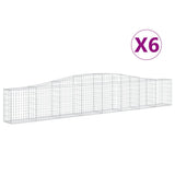 VidaXL Gabionen 6 Stück gebogen 400x30x60 80 cm Eisen