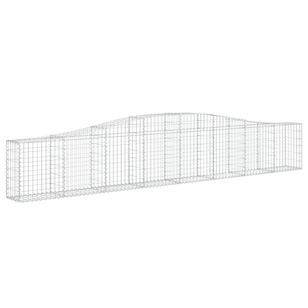 VidaXL Gabionen 6 Stück gebogen 400x30x60 80 cm Eisen