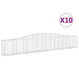 VidaXL Gabionen 10 Stück gebogen 400x30x60 80 cm Eisen