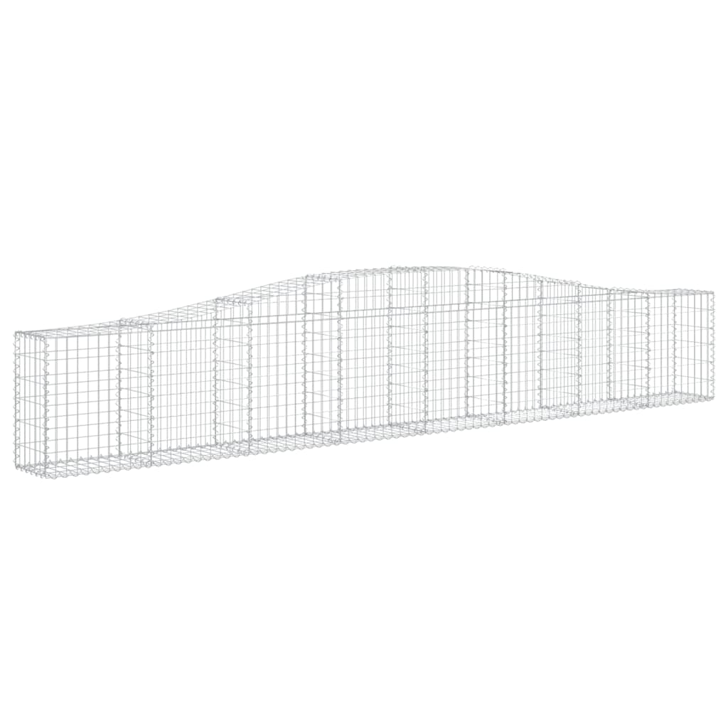 VidaXL Gabionen 10 Stück gebogen 400x30x60 80 cm Eisen