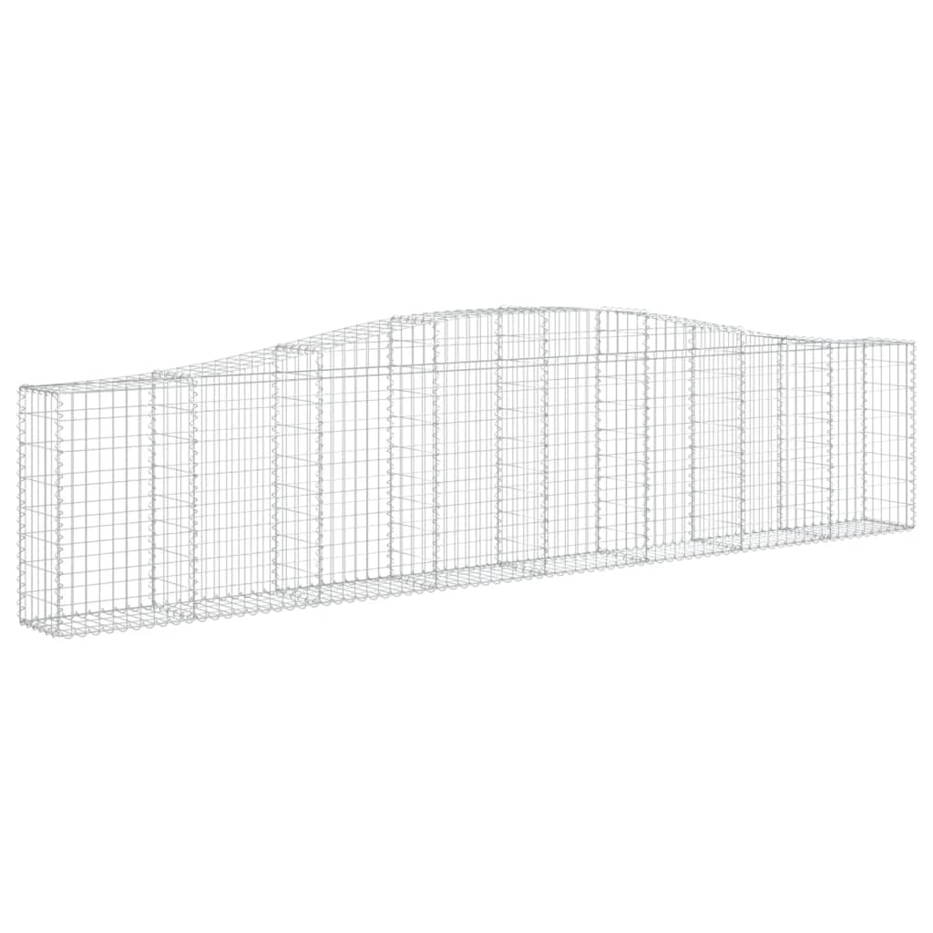 VidaXL Gabionen 7 Stk. gebogen 400x30x80 100 cm Eisen