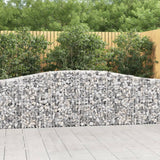 VidaXL Gabionen 7 Stk. gebogen 400x30x80 100 cm Eisen